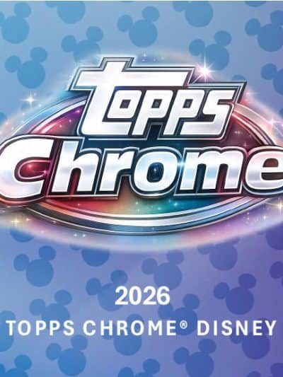 2026 Topps Chrome Disney trading card box with colorful design.