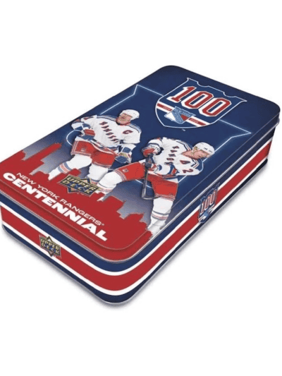 NY Rangers Centennial hockey card case with team logo and players.