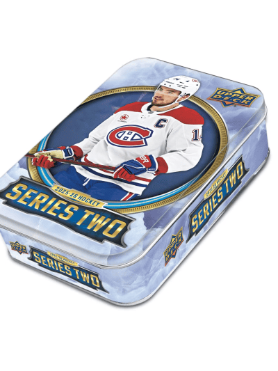 Hockey trading card tin featuring Montreal Canadiens player from 2025-26 Series 2.