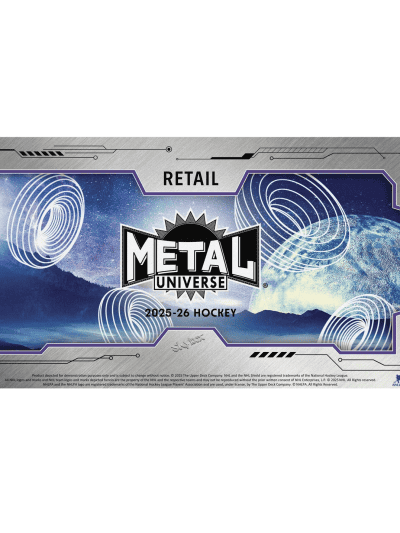 Metal Universe Hockey 2025-26 Skybox retail box for collectors.