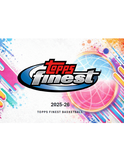 2025-26 Topps Finest Basketball Hobby Box with colorful design.