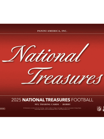 2025 Panini National Treasures Football Hobby Box for NFL trading cards.