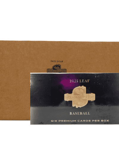 2023 Leaf baseball card box with premium cards inside.