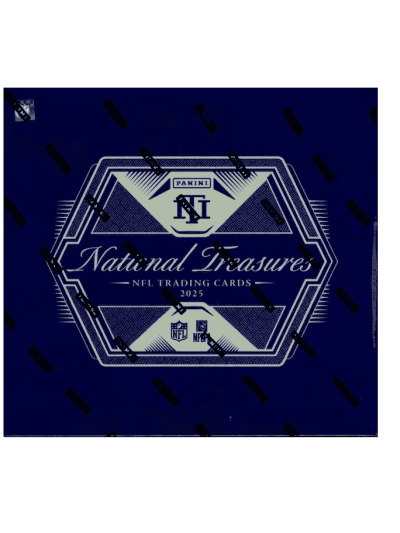 2025 Panini National Treasures Football trading card box for collectors.
