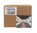 Box of 2025 Panini Prizm Football trading cards with NFL player image.