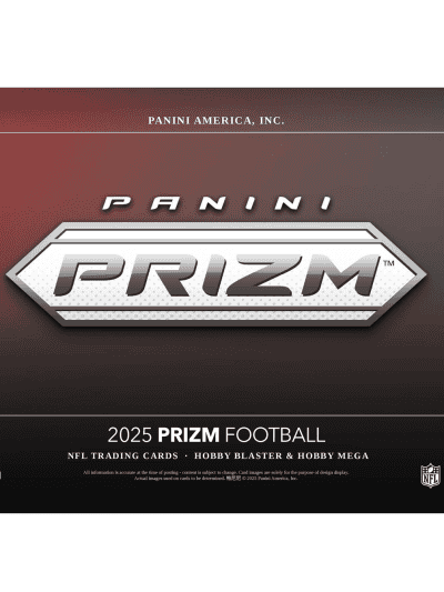 2025 Panini Prizm Football Hobby Mega Box for NFL trading cards.