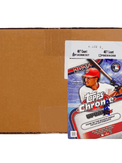 Box of 2022 Topps Chrome baseball trading cards for collectors.