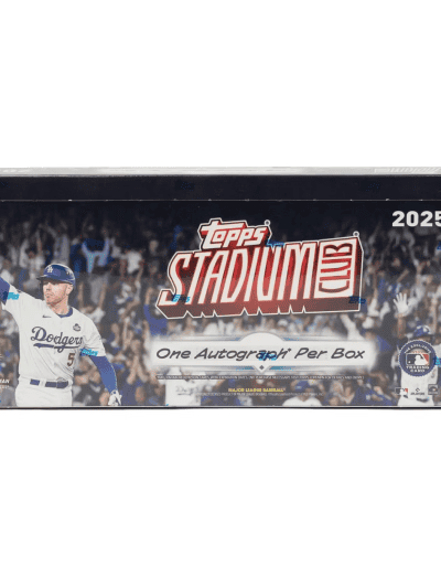2025 Topps Stadium Club Baseball Hobby Box with player image.