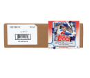 Baseball trading card pack with Topps branding and player image.
