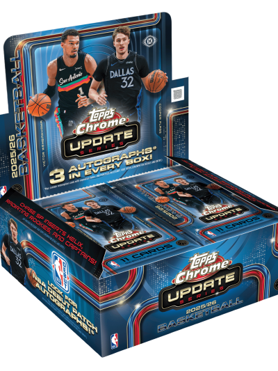 Basketball trading card box for 2025-26 Topps Chrome Update series.