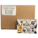 Cardboard box with NBA trading card mega box for basketball collectibles.