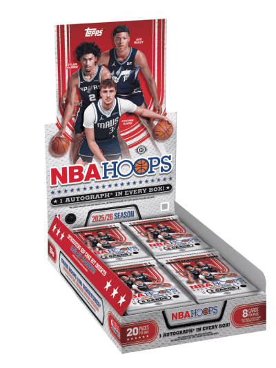 Basketball trading card box for 2025-26 Topps NBA Hoops season.