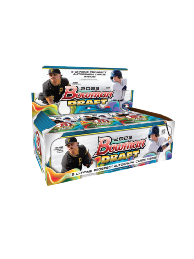 2023 Bowman Draft Baseball Jumbo Box with players and cards.