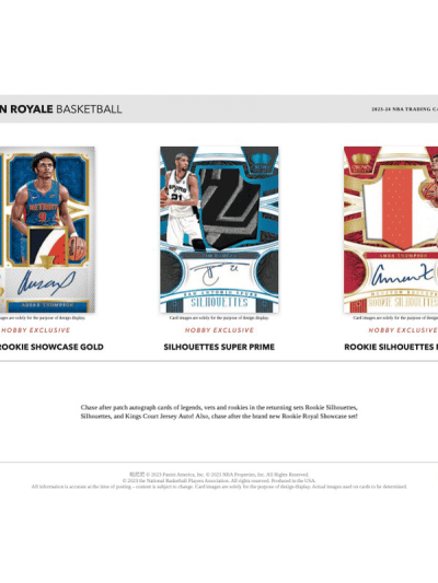 Basketball trading cards from Panini Crown Royale 2023/24 series.