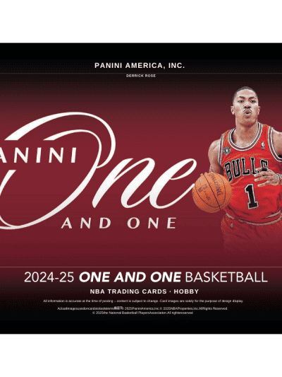 2024/25 Panini One & One Basketball trading card case image.