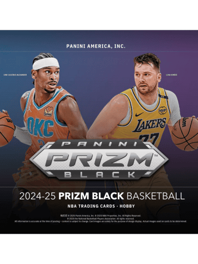Panini Prizm Black Basketball 2024/25 hobby box with players.