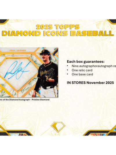 Baseball card featuring a player and autograph from 2025 Topps Diamond Icons.