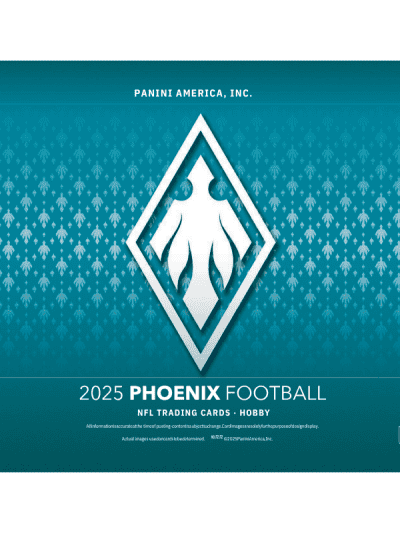 2025 Panini Phoenix Football trading card box for NFL hobby collectors.