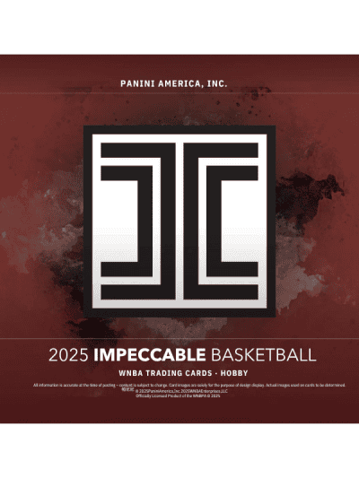 2025 Panini Impeccable WNBA basketball trading card box.
