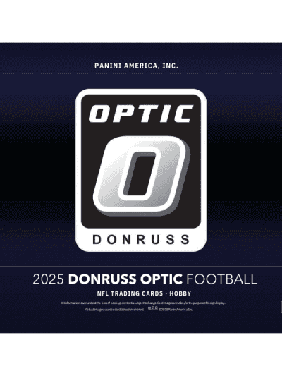 2025 Panini Donruss Optic Football Hobby Box for NFL trading cards.
