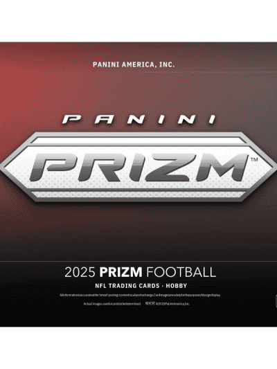2025 Panini Prizm Football Hobby Box with NFL trading cards.