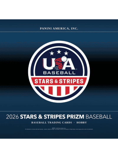 2026 Panini USA Stars & Stripes Prizm Baseball trading card box.