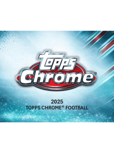 2025 Topps Chrome Football card with logo and design.