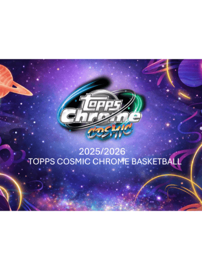 Cosmic Chrome Basketball 2025/26 trading card case image.