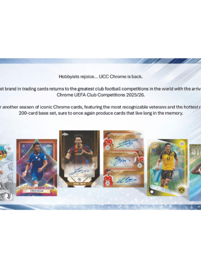 Topps Chrome UEFA Club Competitions Soccer Cards 2025/26.
