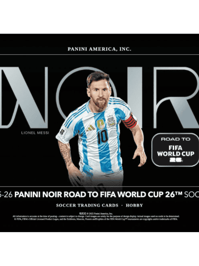 Lionel Messi in Argentina jersey for Panini Noir FIFA World Cup 2026.