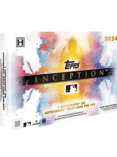 2024 Topps Inception Baseball Hobby Box with colorful design.