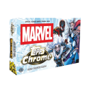 Marvel Chrome trading card box featuring Spider-Man, Wolverine, and other heroes.