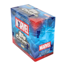 Marvel Chrome Sapphire 2025 hobby box with Marvel logo and blue design.