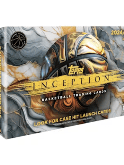 Topps Inception Basketball 2024/25 box with marble design and logo.