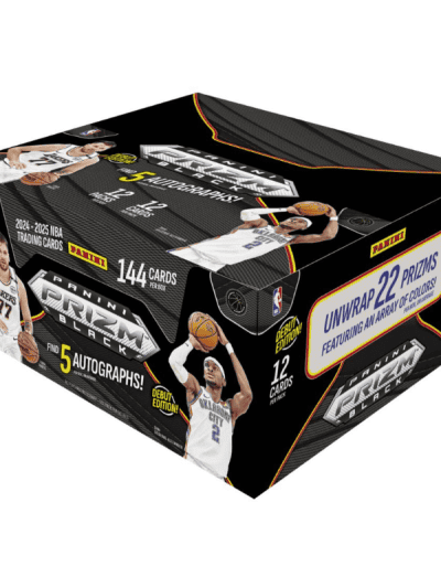 Panini Prizm Black Basketball Hobby Box with NBA players and 144 cards.
