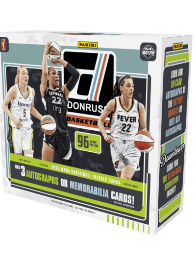 WNBA basketball trading card box with female players and autographs.