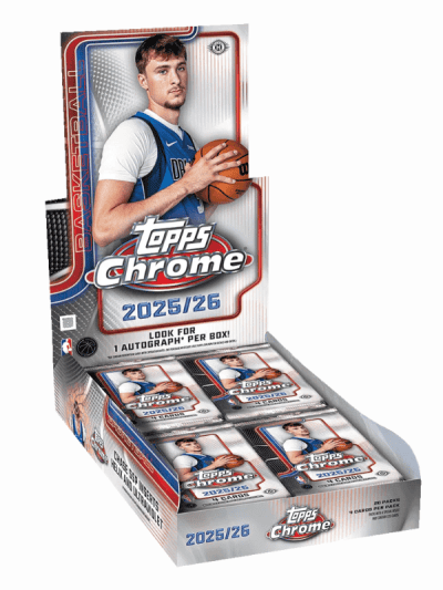 Basketball trading card display box with player holding a basketball.