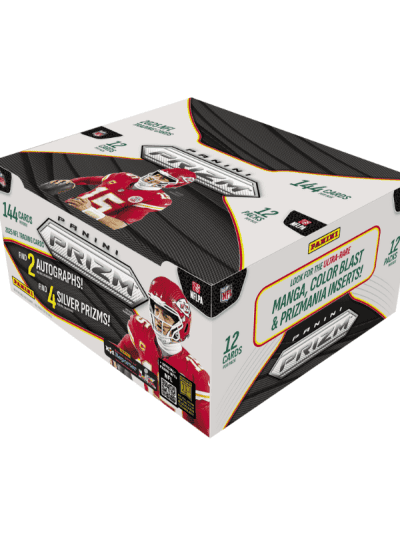 Panini Prizm Football Hobby Box with NFL team graphics and player images.