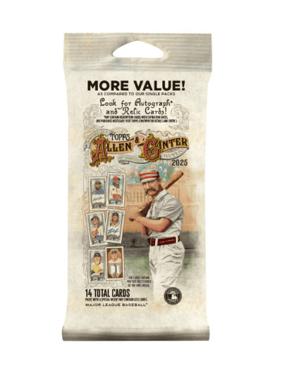 Baseball trading card pack for 2025 Topps Allen & Ginter set.