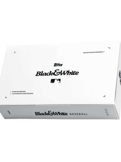White Topps Black & White Baseball Collector Box with logo.