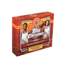 Topps Chrome 2025 basketball card box with players on front.