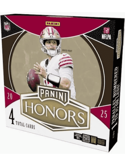 Panini Honors Football Hobby Box with NFL player card.