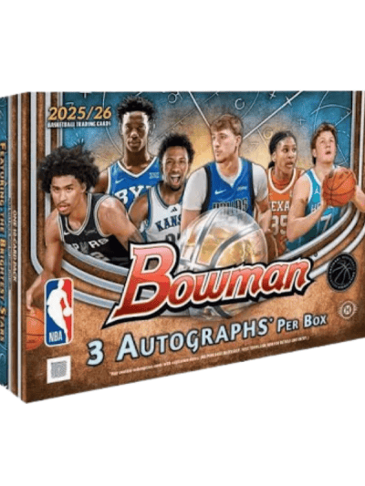 Basketball trading card box featuring NBA players for 2025/26 season.