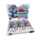 2025 Topps Finest Football Hobby Box with autographed cards inside.