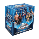 WWE Topps Chrome Sapphire 10 Box Case with WWE wrestlers on packaging.
