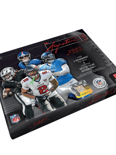 2025 Topps Signature Class Football Jumbo Box with NFL players.