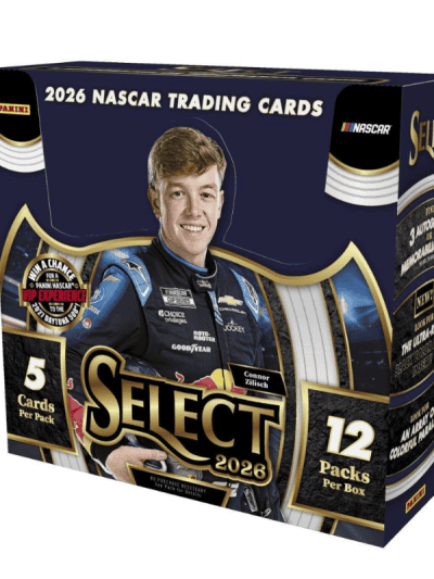 2026 NASCAR Select Racing trading card box with driver image.