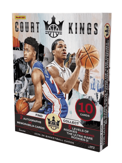Basketball trading card box for 2025/26 Panini Court Kings.