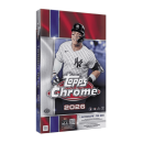 2026 Topps Chrome Baseball Hobby Box with player image and logo.
