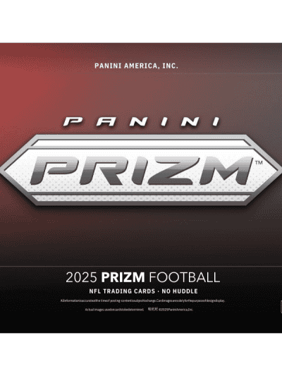 2025 Panini Prizm Football No Huddle box for NFL trading cards.